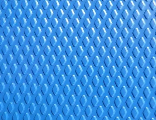Color coated stainless embossed sheets with raised diamond shape