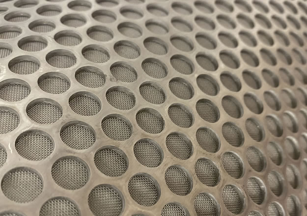 Round hole staggered perforated plates in stainless steel 304