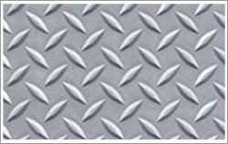 Diamond steel plate with standard surface
